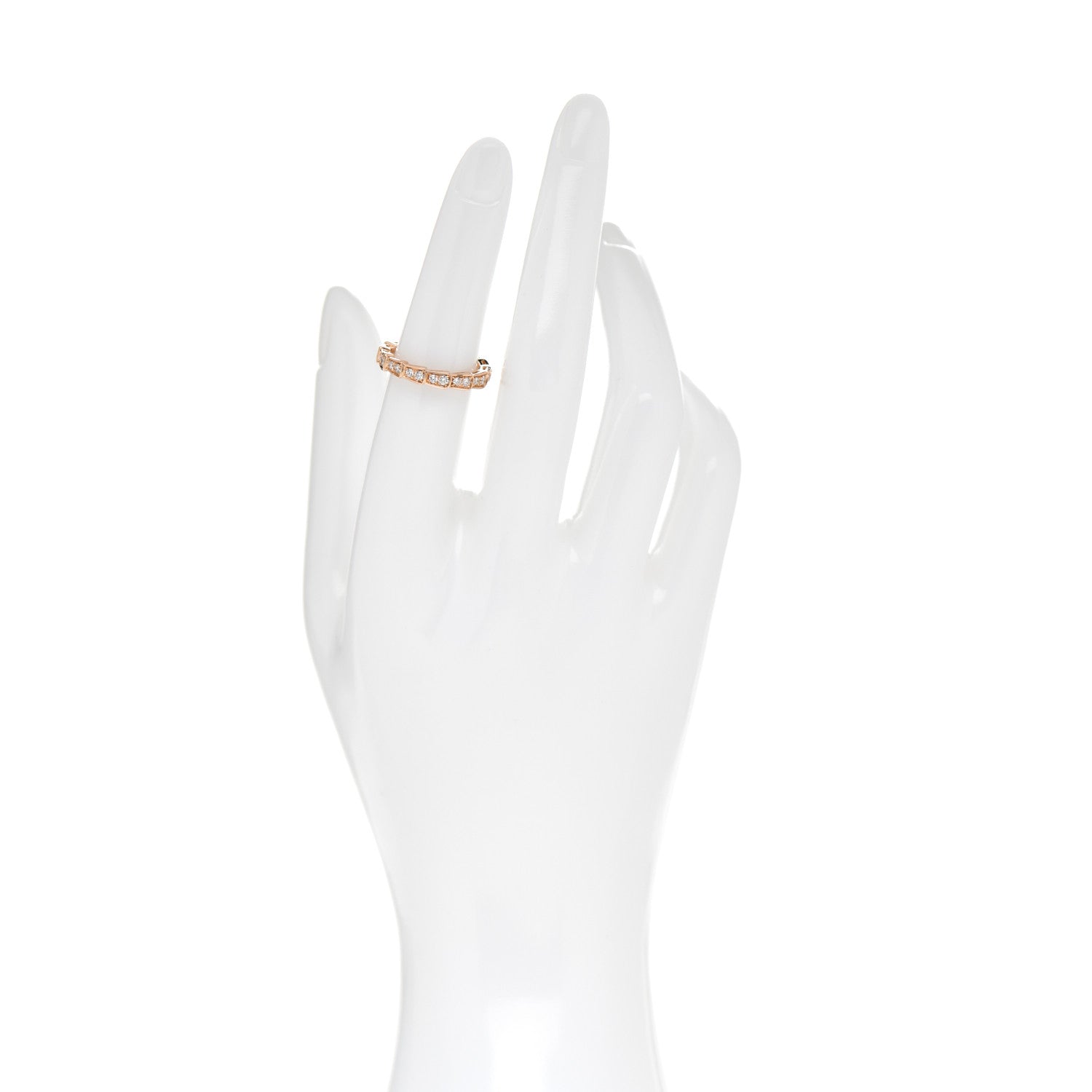 Bulgari 18K Rose Gold Diamond Serpenti Pave Band Ring 51 5.75 2 of 7