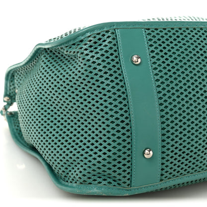 Chanel Calfskin Perforated Up In The Air Tote Green 9 of 10