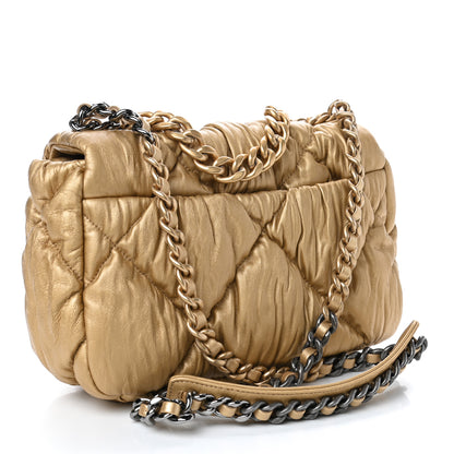 Chanel Iridescent Lambskin Quilted Medium Chanel 19 Flap Golden 2 of 4