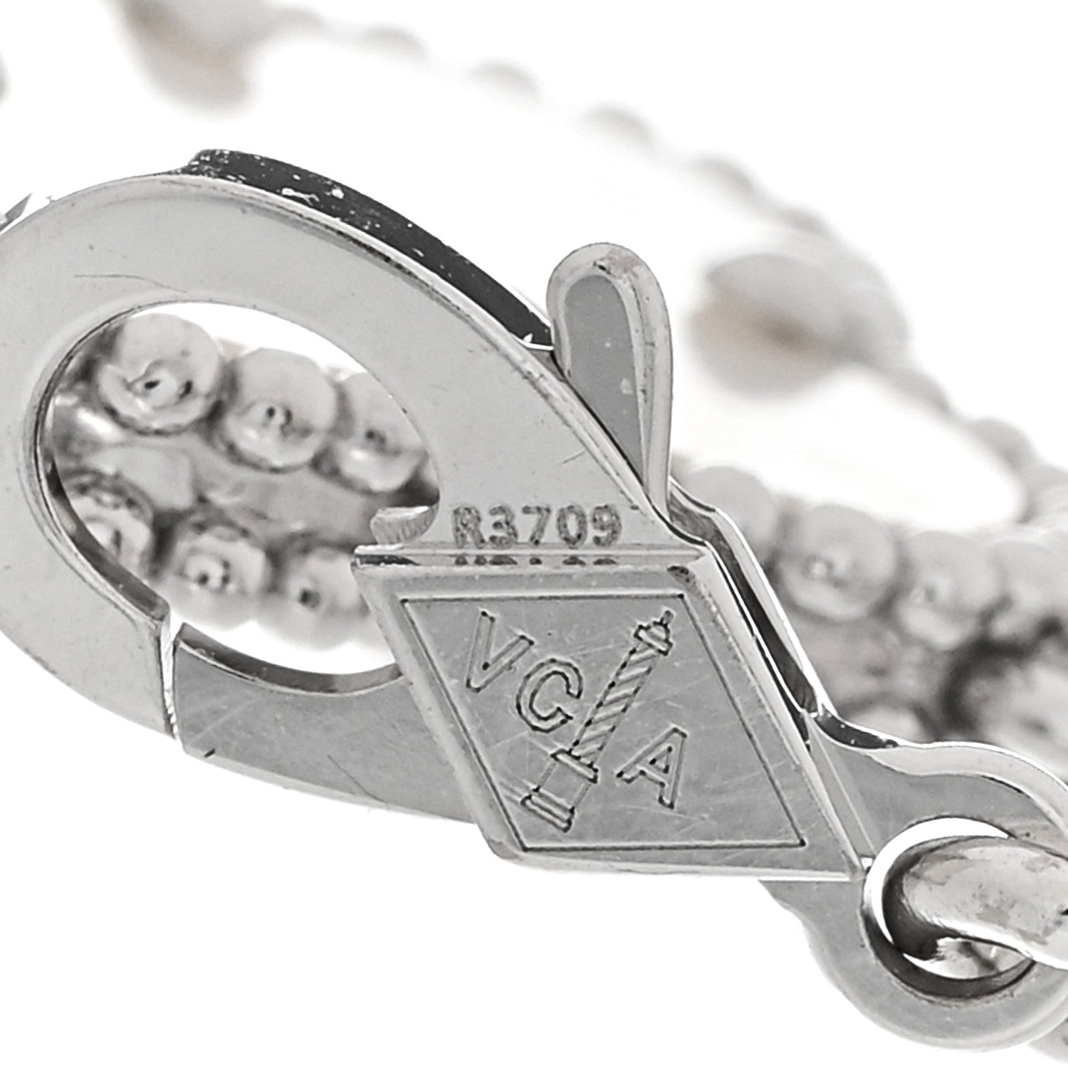 Van Cleef & Arpels 18K White Gold Mother of Pearl 5 Motifs Vintage Alhambra Bracelet 4 of 5