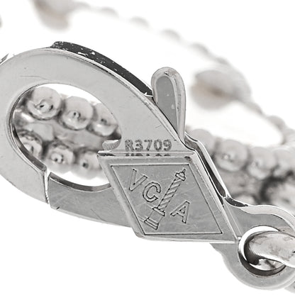 Van Cleef & Arpels 18K White Gold Mother of Pearl 5 Motifs Vintage Alhambra Bracelet 4 of 5
