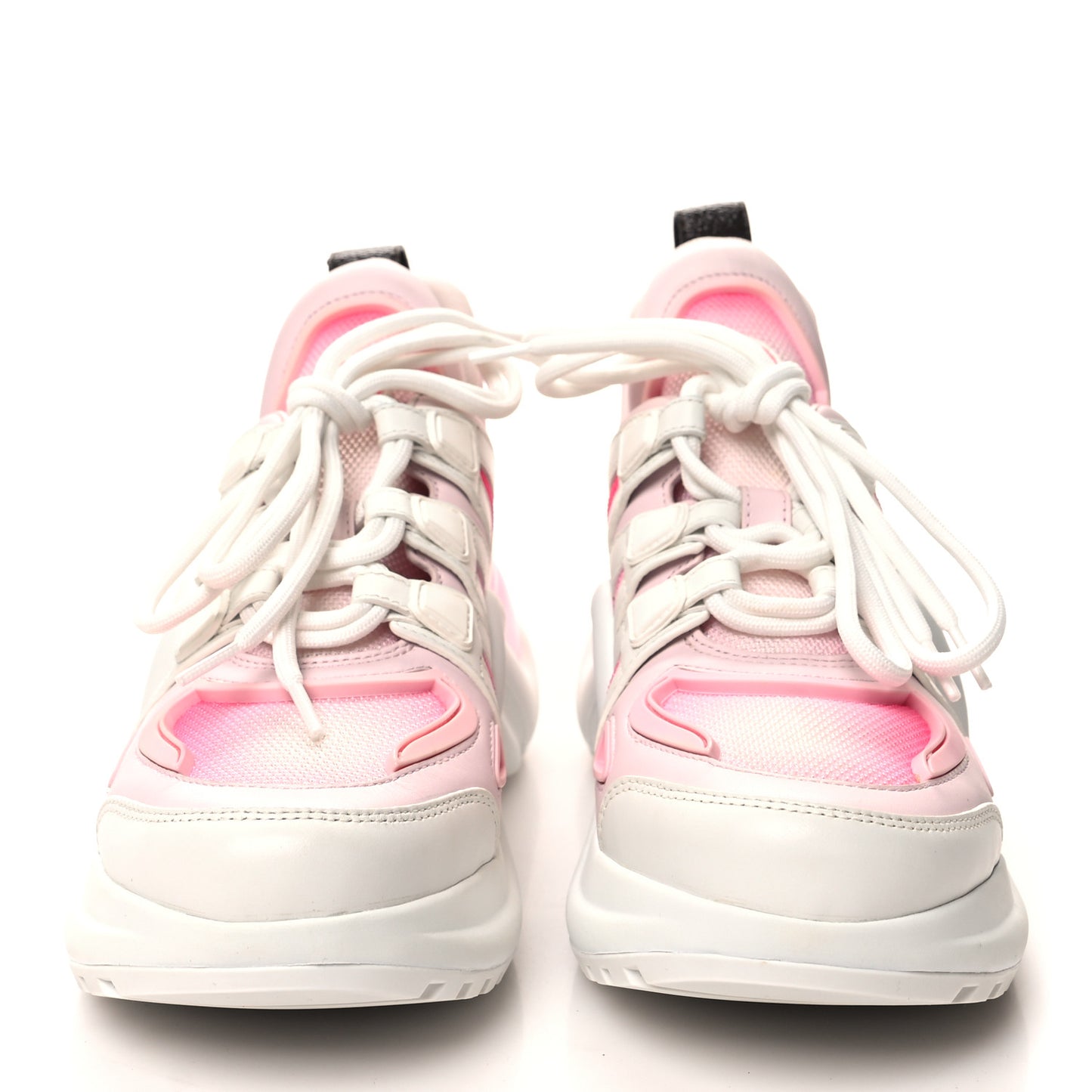 Calfskin Technical Nylon LV Archlight Sneaker 36 White Pink