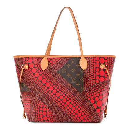 Louis Vuitton Monogram Kusama Waves Neverfull MM Red 1 of 9
