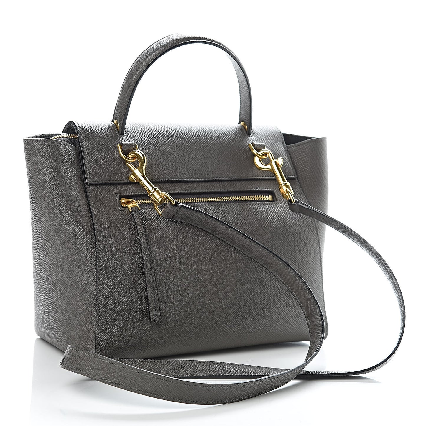 Baby Grained Calfskin Micro Belt Bag Grey