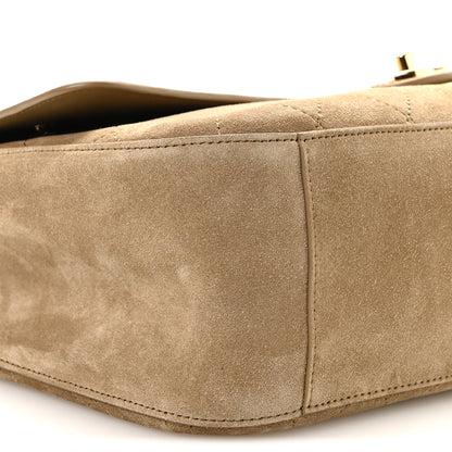 Chanel Suede Calfskin Small Souplissimo Maxi Flap Dark Beige 9 of 11