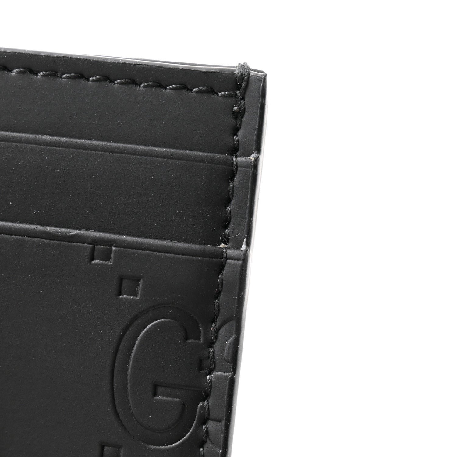 Gucci Rubber Effect GG Embossed Card Holder Black 7 of 7