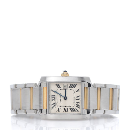 Cartier Stainless Steel 18K Yellow Gold 25mm Tank Francaise Quartz Watch 3 of 8