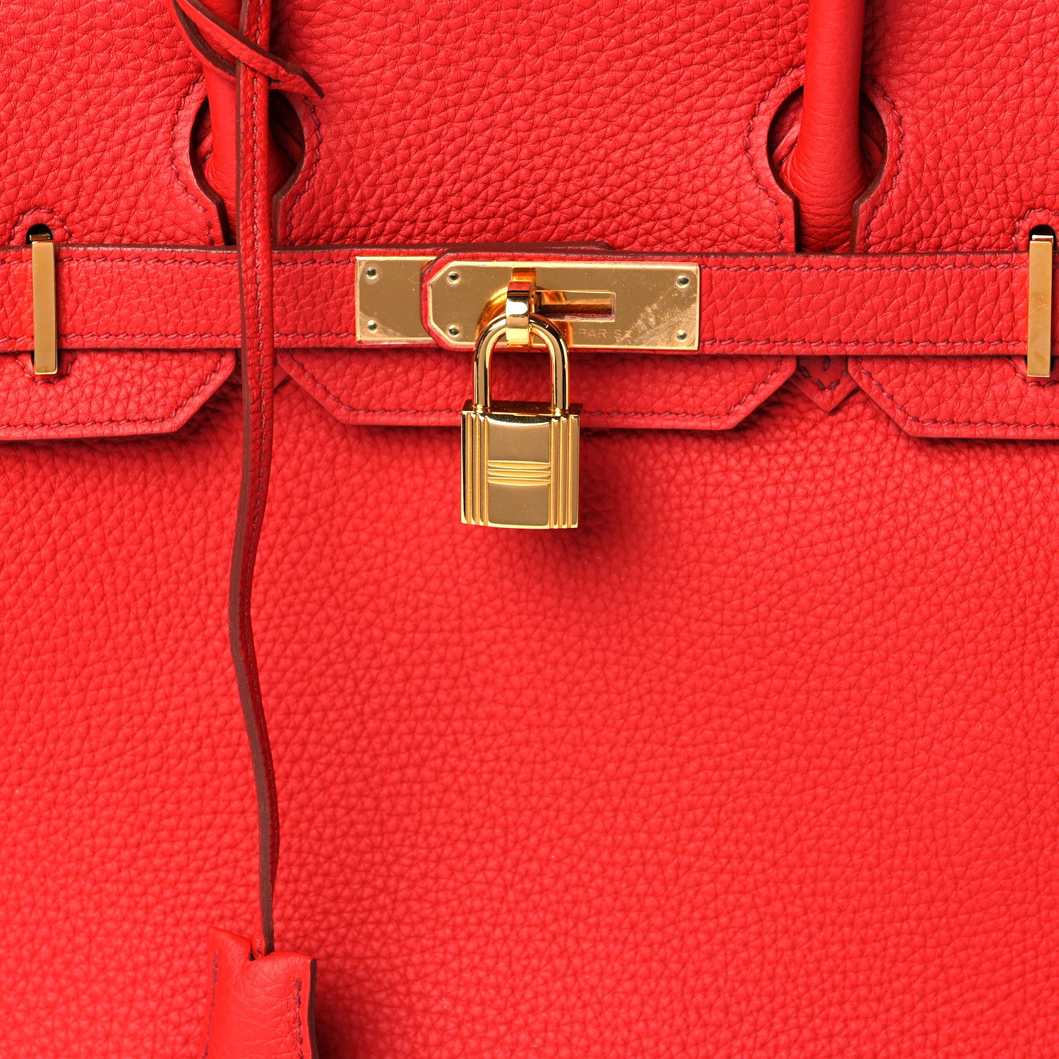 Hermes Togo Birkin 30 Vermillion 7 of 9