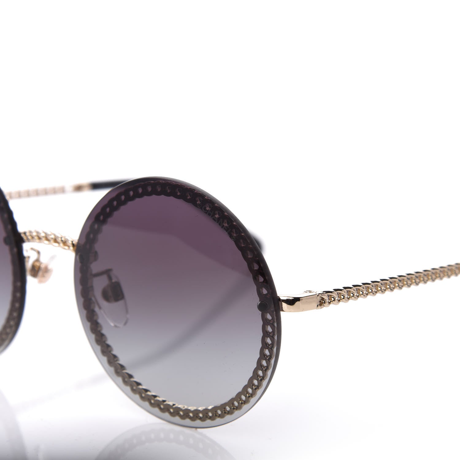 Chanel Round Chain Sunglasses 4245 Gold 7 of 8