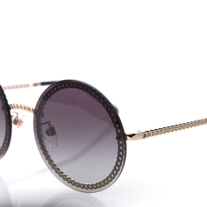 Chanel Round Chain Sunglasses 4245 Gold 7 of 8