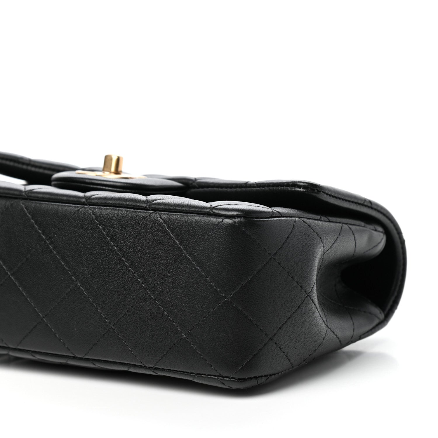 Chanel Lambskin Quilted Mini Top Handle Rectangular Flap Black 9 of 11
