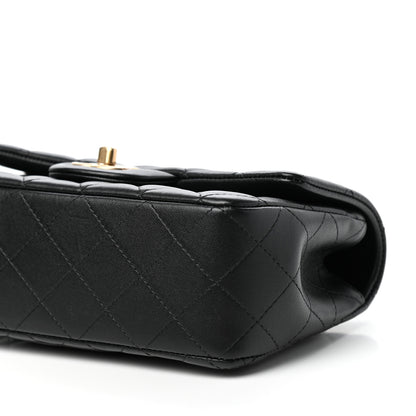Chanel Lambskin Quilted Mini Top Handle Rectangular Flap Black 9 of 11