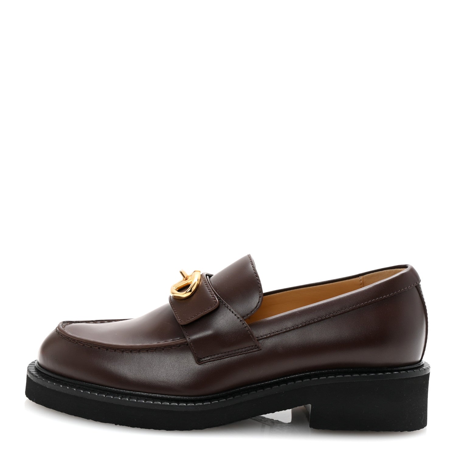 Valentino Garavani Calfskin Vlogo Turn Lock Loafers 35 Fondant 1 of 9