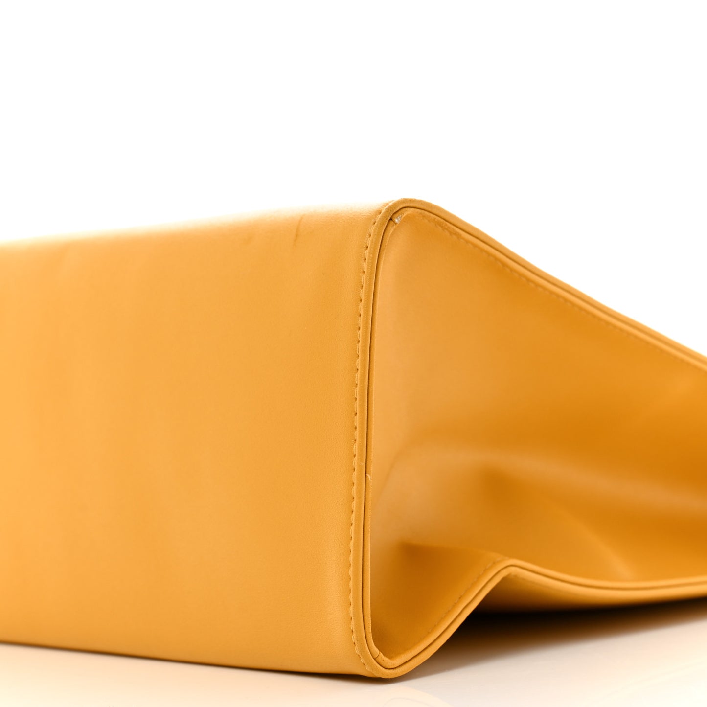Vegan Leather Medium Shopping Bag Yellow