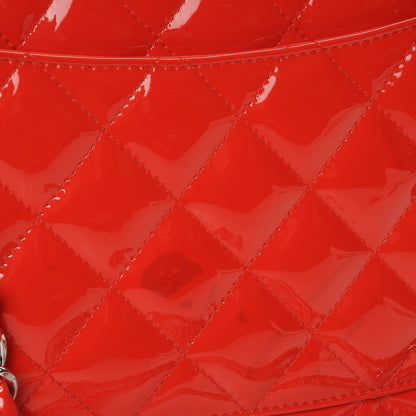 Chanel Patent Quilted Jumbo Double Flap Red 11 of 13