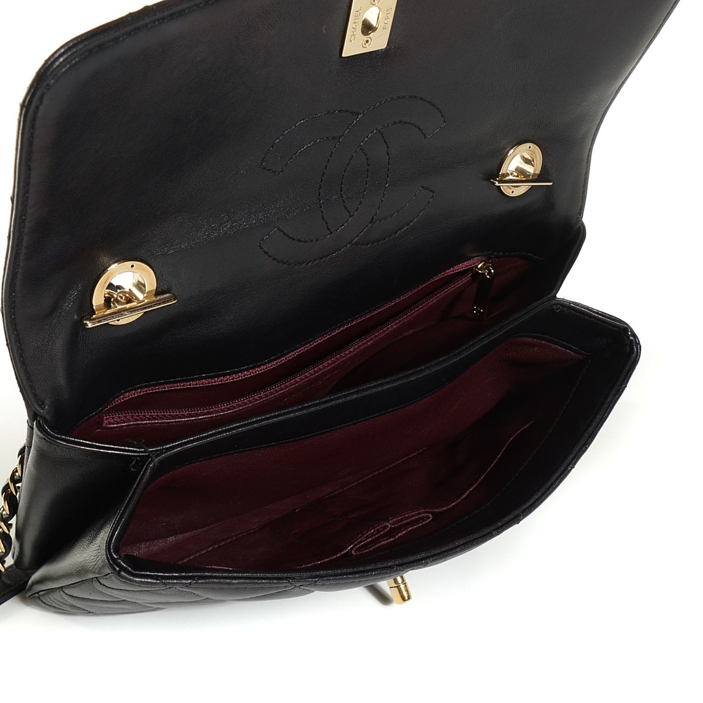 Lambskin Quilted Trendy CC Flap Black