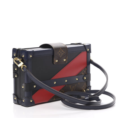 Louis Vuitton Monogram Malletage Print Petite Malle Marine Rouge 3 of 10