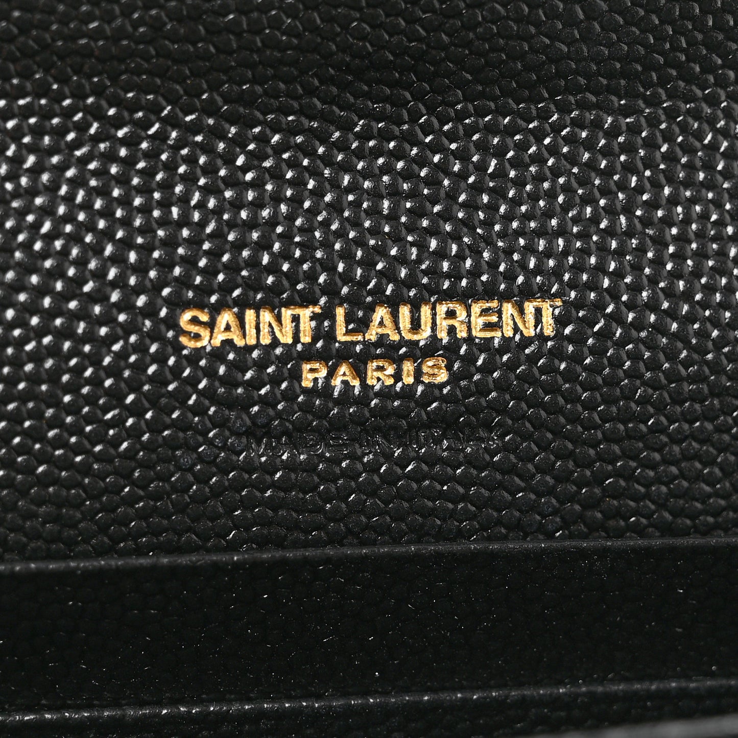 Grain De Poudre Matelasse Chevron Small Monogram Envelope Wallet Black