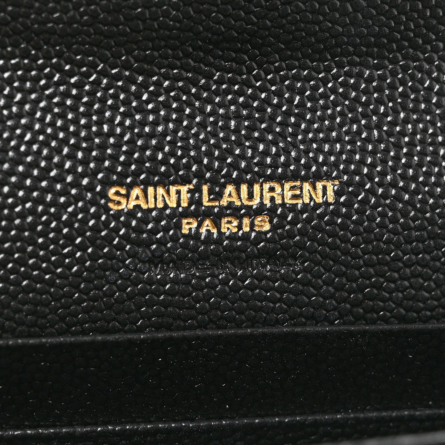 Saint Laurent Grain De Poudre Matelasse Chevron Small Monogram Envelope Wallet Black 6 of 8