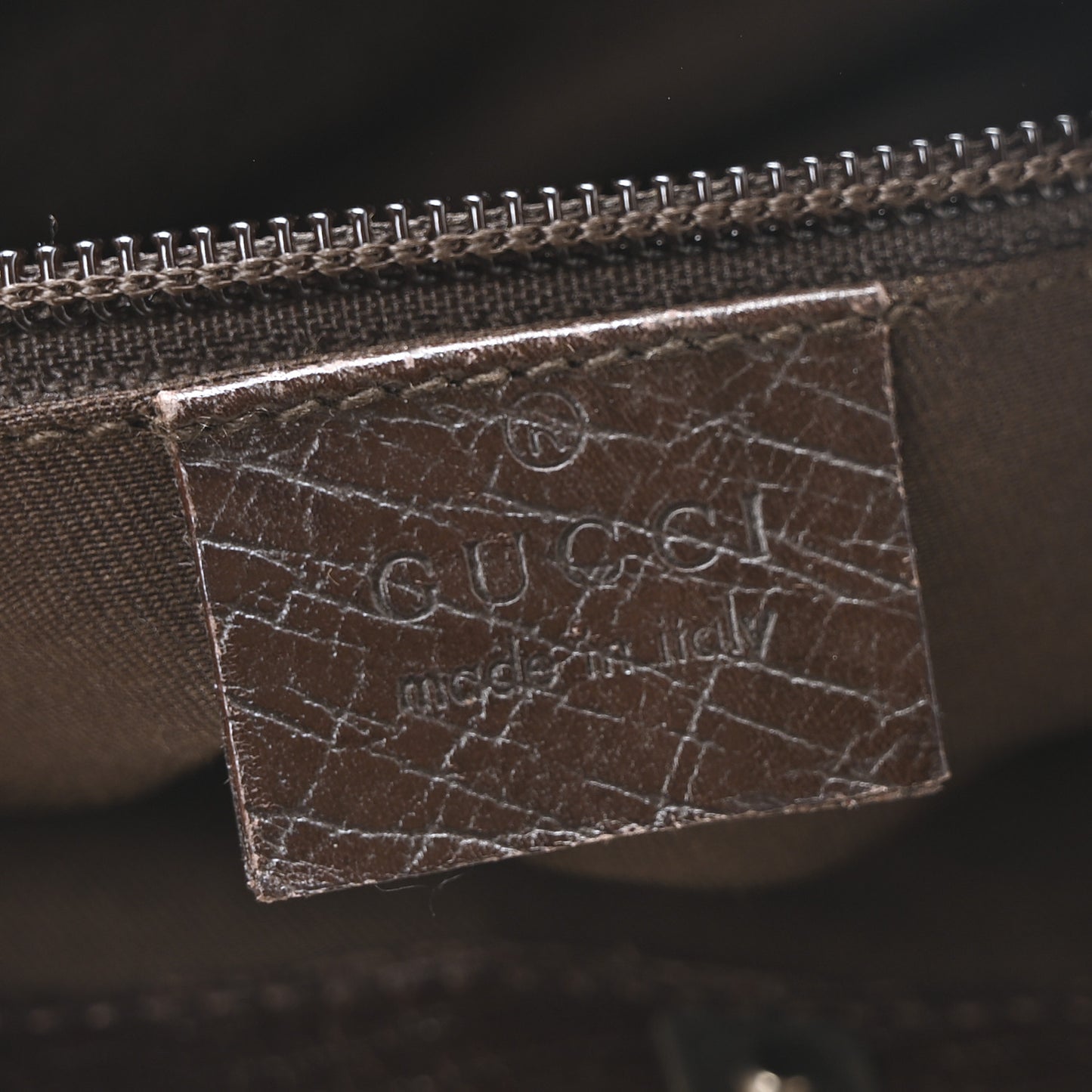 GG Plus Monogram Flat Vertical Tote Dark Brown