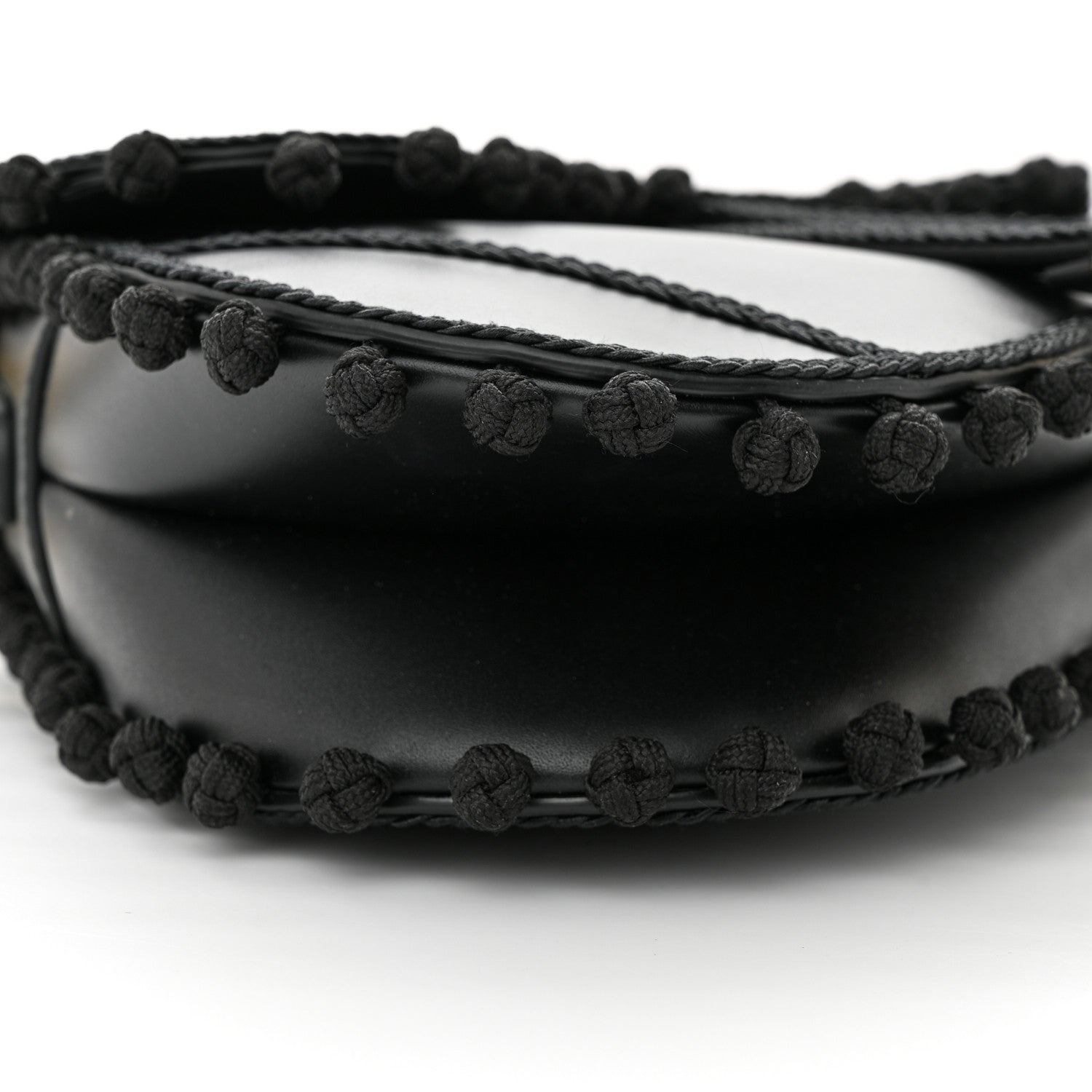 Christian Dior Calfskin Pom Pom Saddle Bag Black 9 of 10