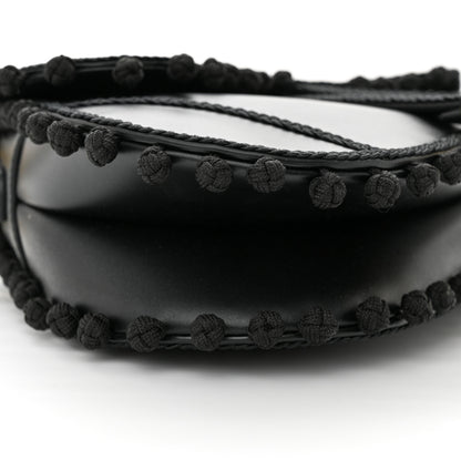 Christian Dior Calfskin Pom Pom Saddle Bag Black 9 of 10