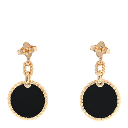 David Yurman 18K Yellow Gold Diamond Black Onyx Elements Convertible Earrings 3 of 6