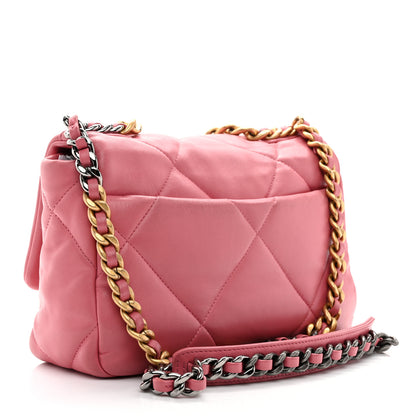 Chanel Lambskin Quilted Medium Chanel 19 Flap Pink 3 of 10