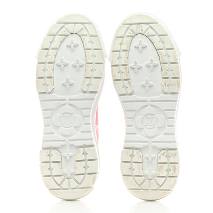 Louis Vuitton Denim Monogram Squad Sneakers 37.5 Pink 8 of 17
