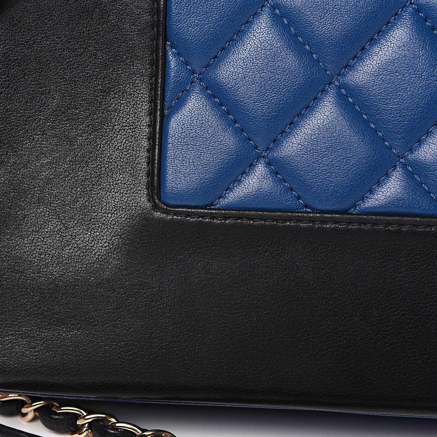 Sheepskin Quilted Vintage Mademoiselle Flap Blue Black