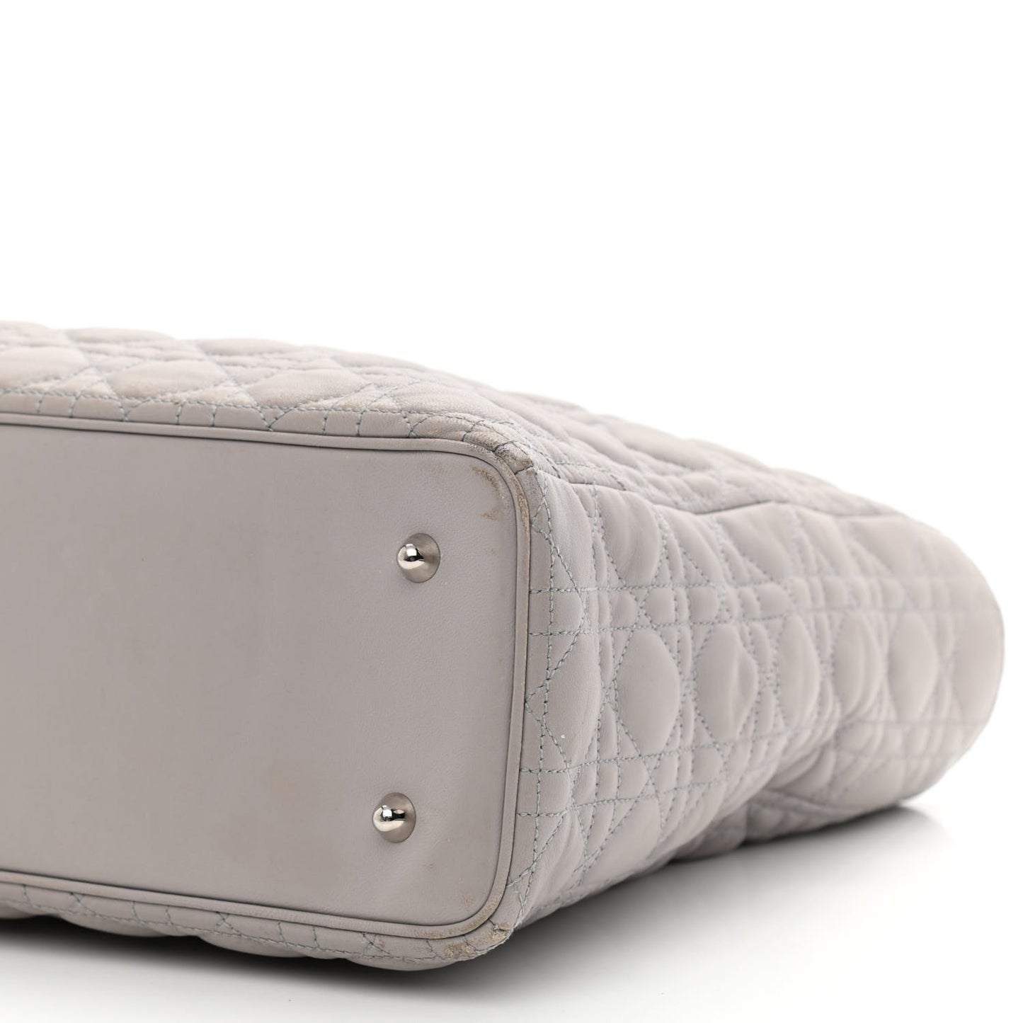 Lambskin Cannage XL Lady Dior Light Grey