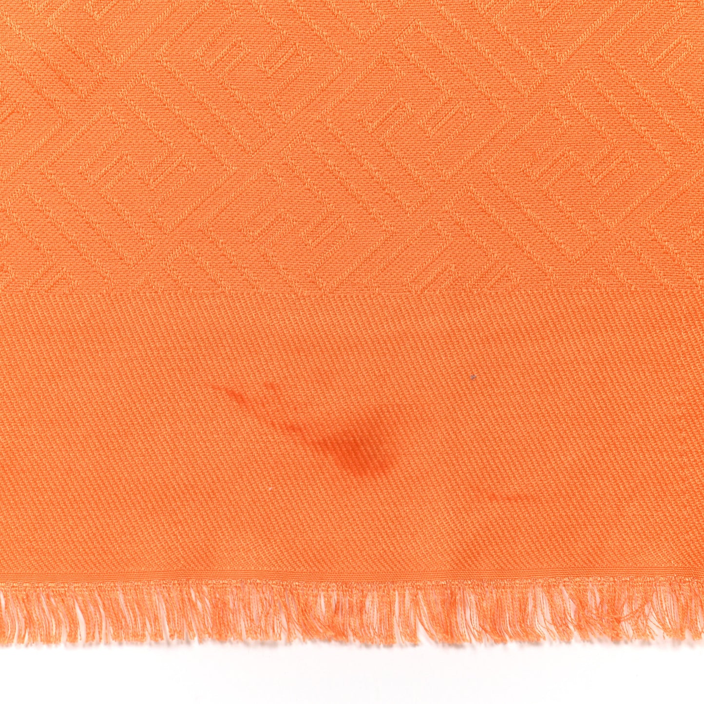 Wool Silk FF Shawl Orange