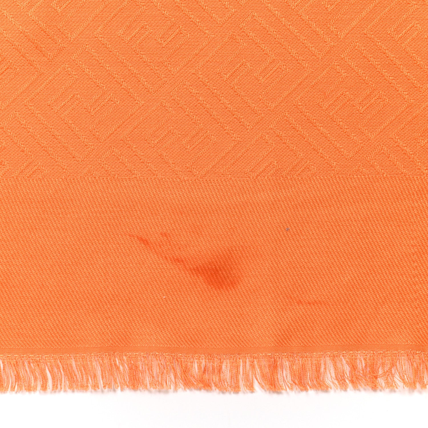 Fendi Wool Silk FF Shawl Orange 5 of 7