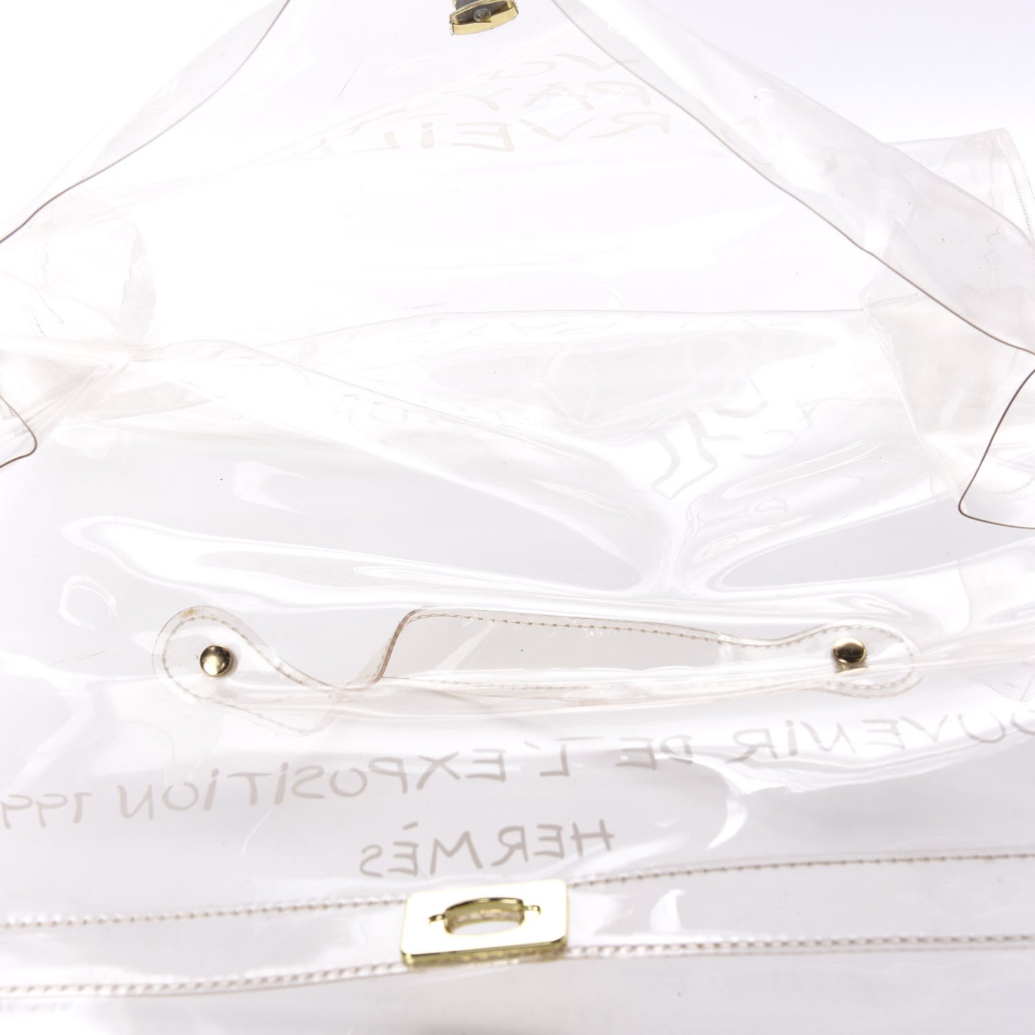 Hermes Vinyl Souvenir De L'Exposition Kelly Transparent 5 of 9