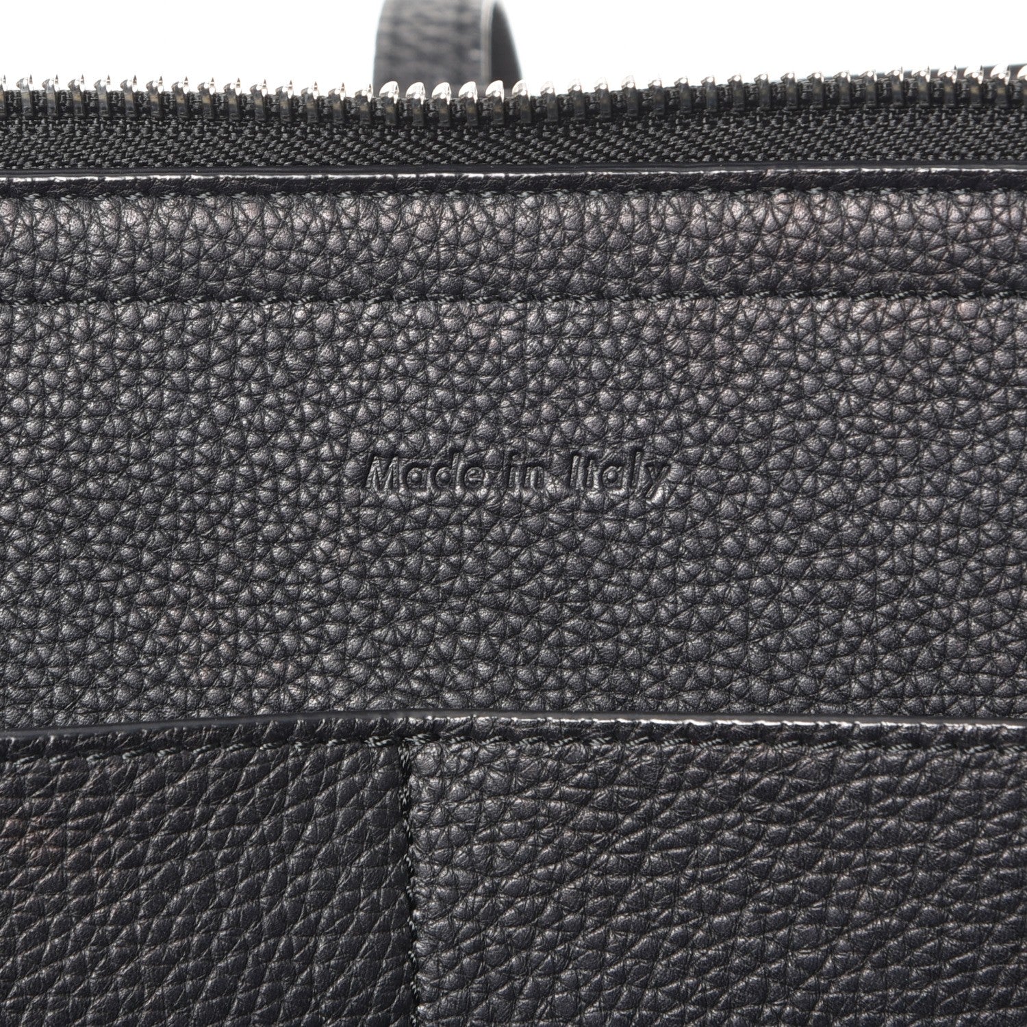 Celine Baby Grained Calfskin Tri-Fold Bag Black 7 of 9