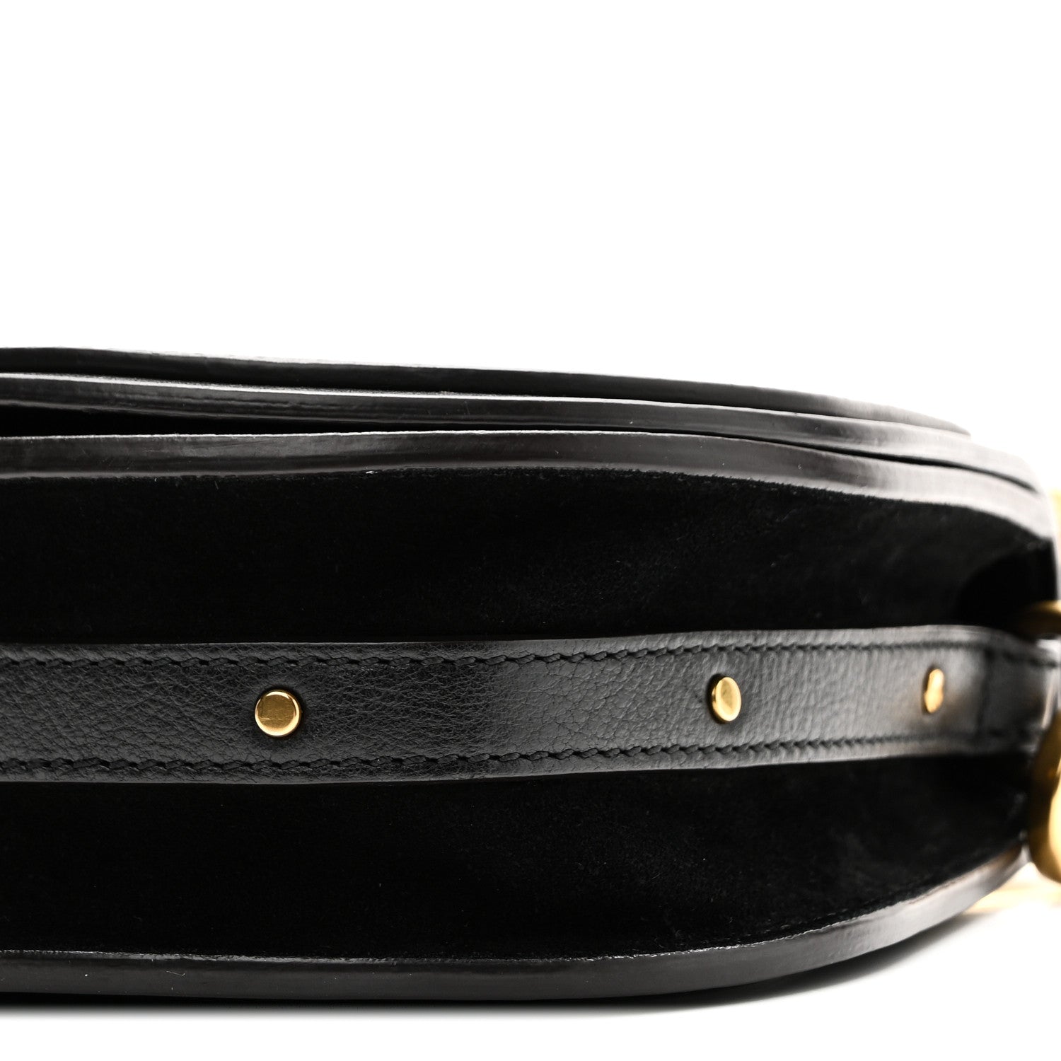 Chloe Calfskin Suede Small Nile Bracelet Bag Black 9 of 10