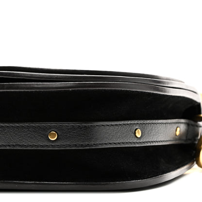 Chloe Calfskin Suede Small Nile Bracelet Bag Black 9 of 10