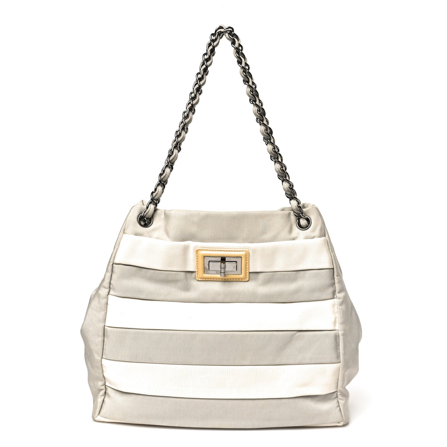 Chanel Nylon Quilted 2.55 Reissue Tote White Grey 1 of 10