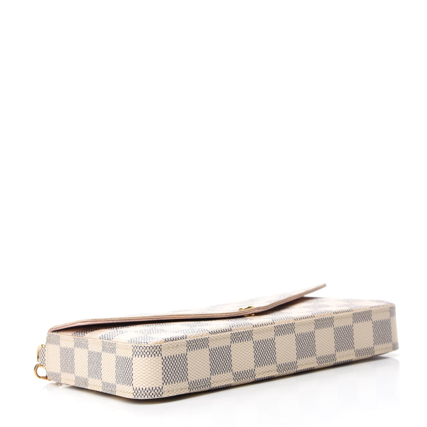 Louis Vuitton Damier Azur Pochette Felicie Chain Wallet Rose Ballerine 4 of 16