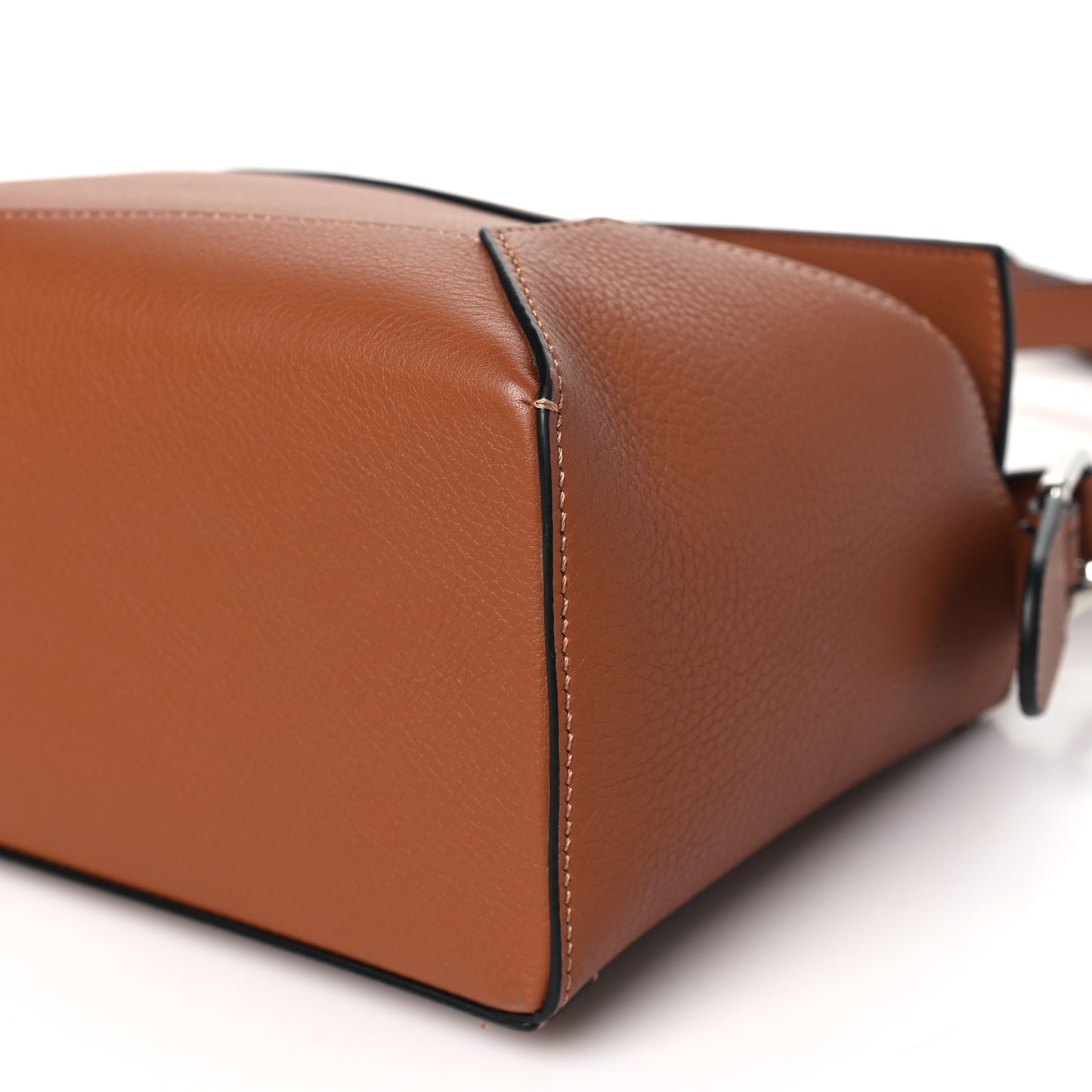 Calfskin Small Puzzle Edge Bag Tan