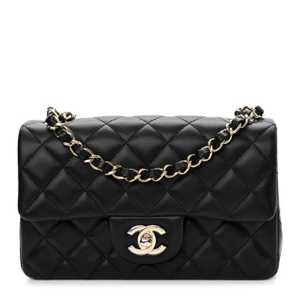 Chanel Lambskin Quilted Mini Rectangular Flap Black 1 of 11