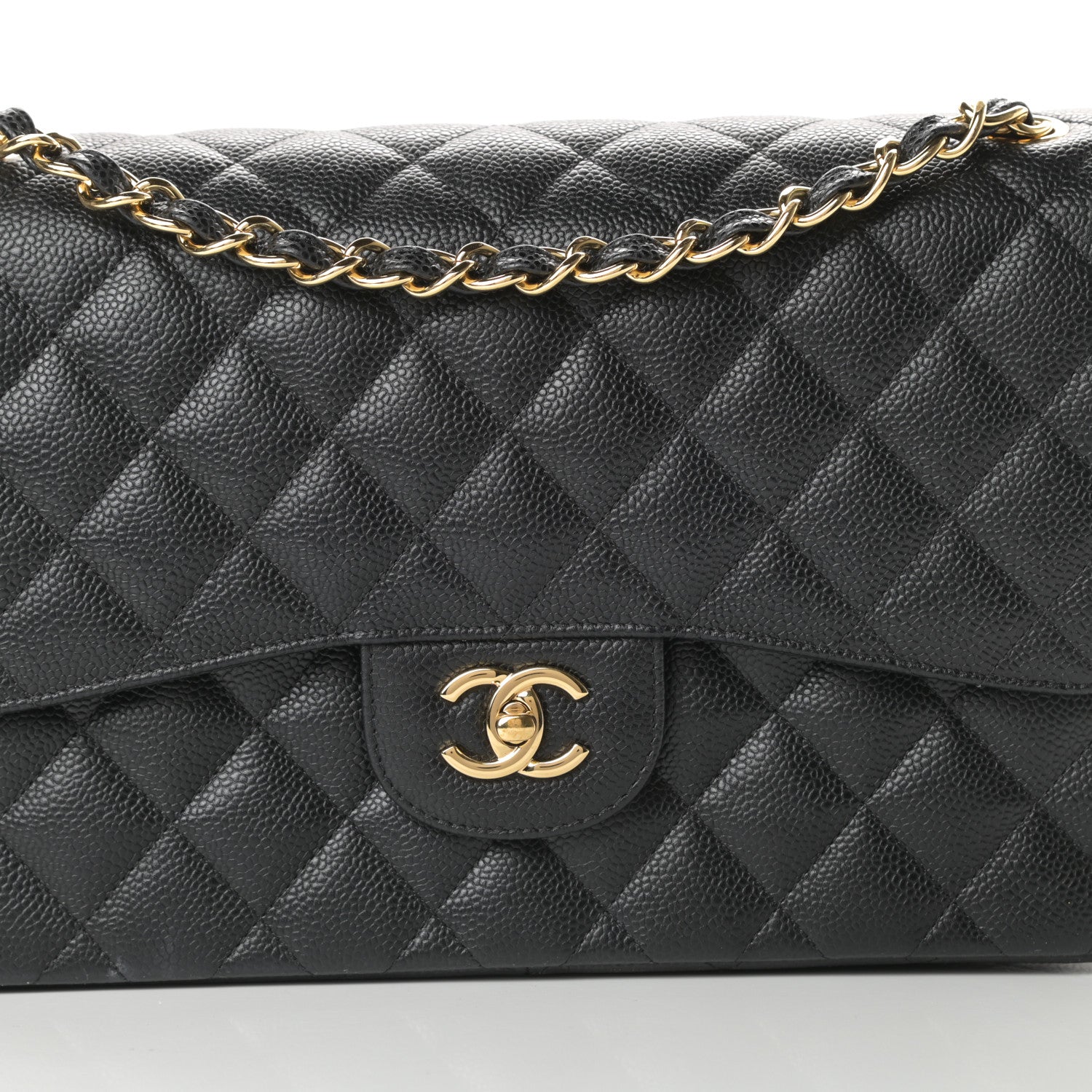 Chanel Caviar Quilted Jumbo Double Flap Black 8 of 15