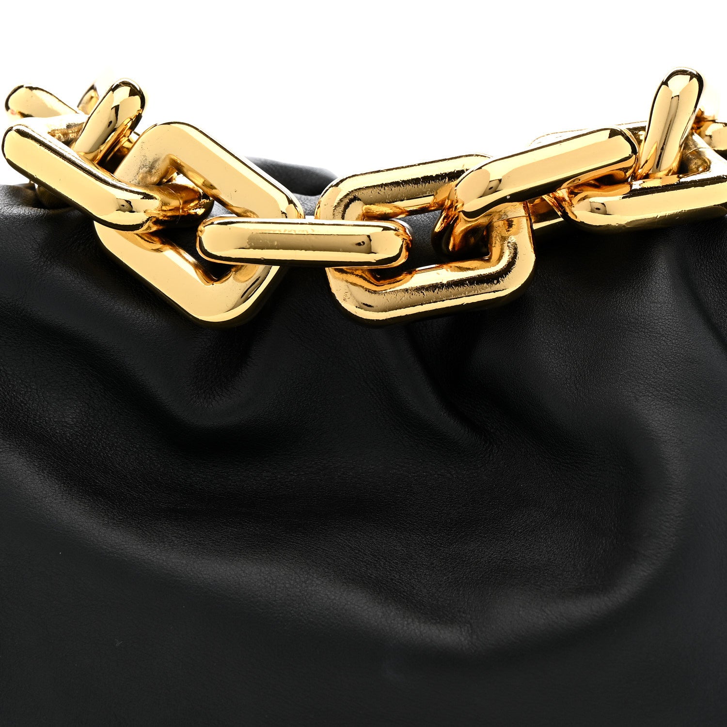 Bottega Veneta Calfskin The Pouch Chain Black 9 of 11