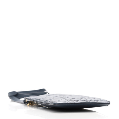 Christian Dior Lambskin Cannage Lady Dior Long Wallet Denim Blue 4 of 9