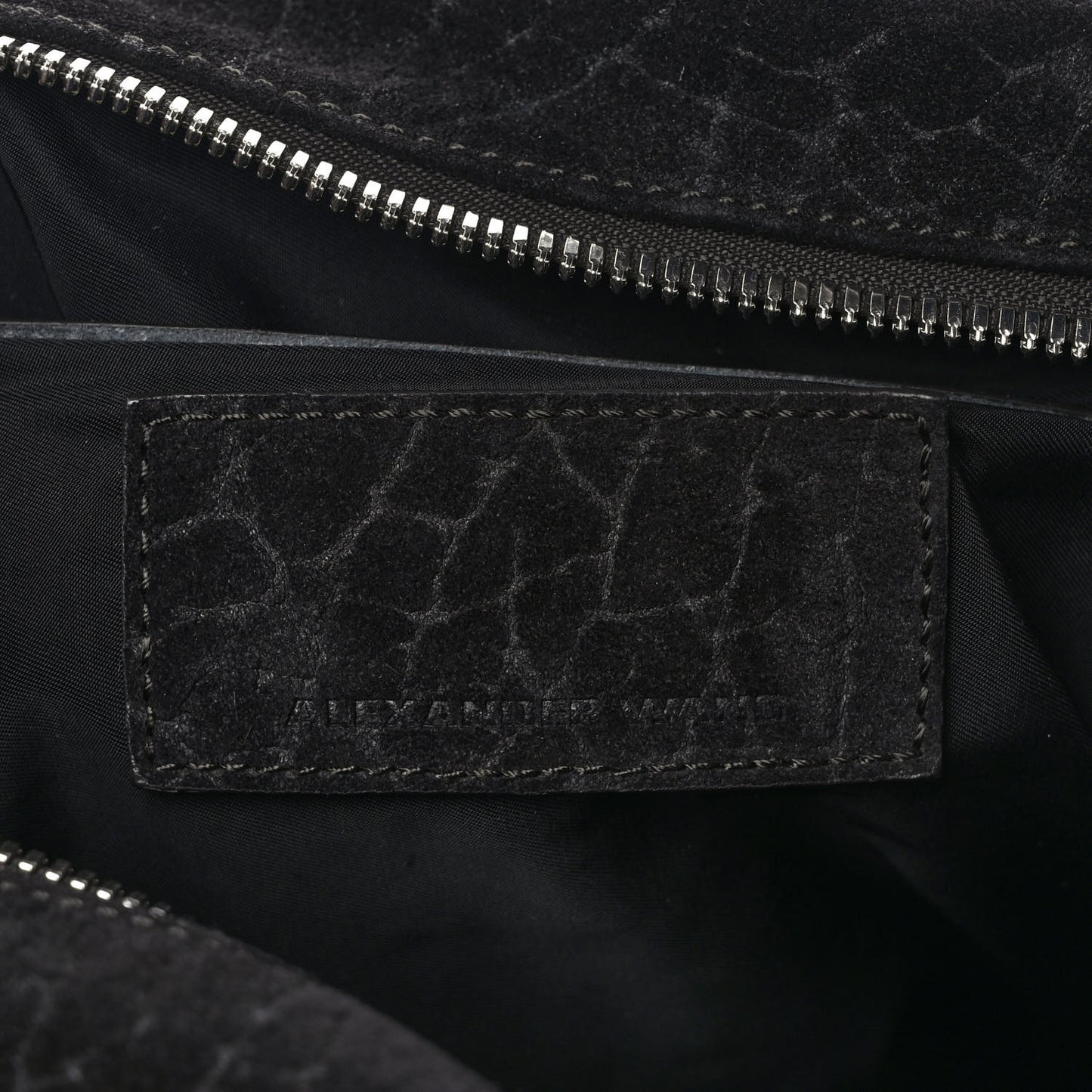 Tumbled Nubuck Rocco Espresso Rhodium Hardware
