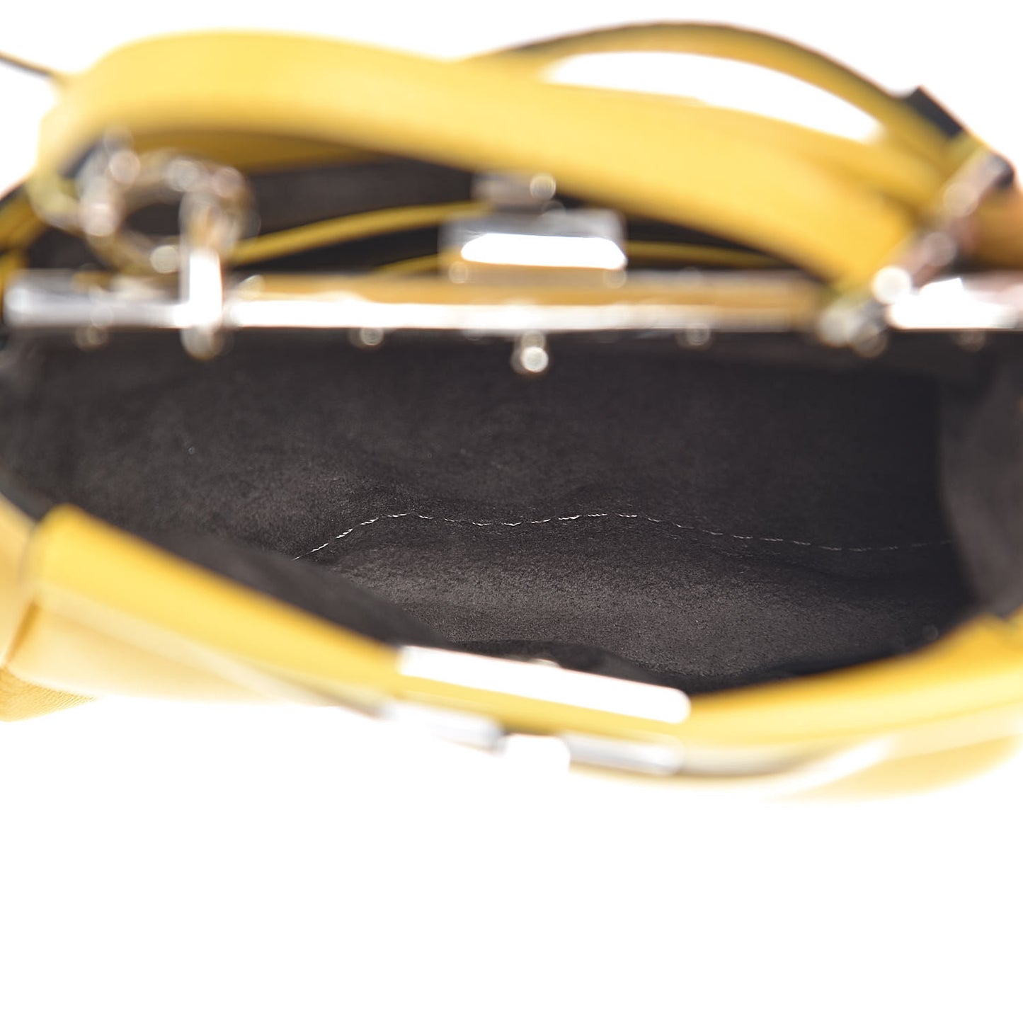 Shiny Nappa Micro Peekaboo Iconic Satchel Sunflower