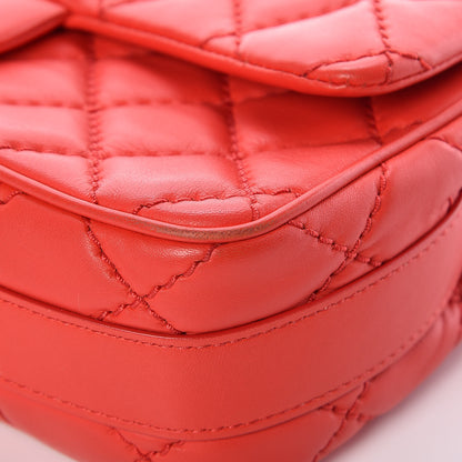 Chanel Lambskin Quilted Easy Carry Jumbo Flap Red 12 of 15