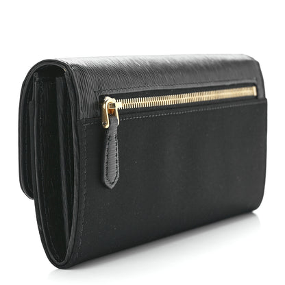 Prada Vitello Move Triangle Logo Continental Flap Travel Wallet Black 4 of 13