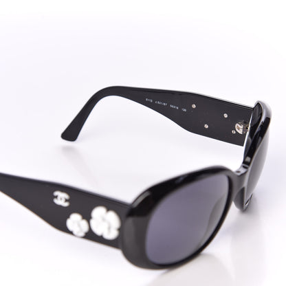 Chanel Camellia CC Sunglasses 5113 Black 6 of 8