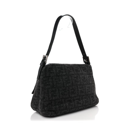 Fendi Wool Zucca Mama Baguette Grey 2 of 7